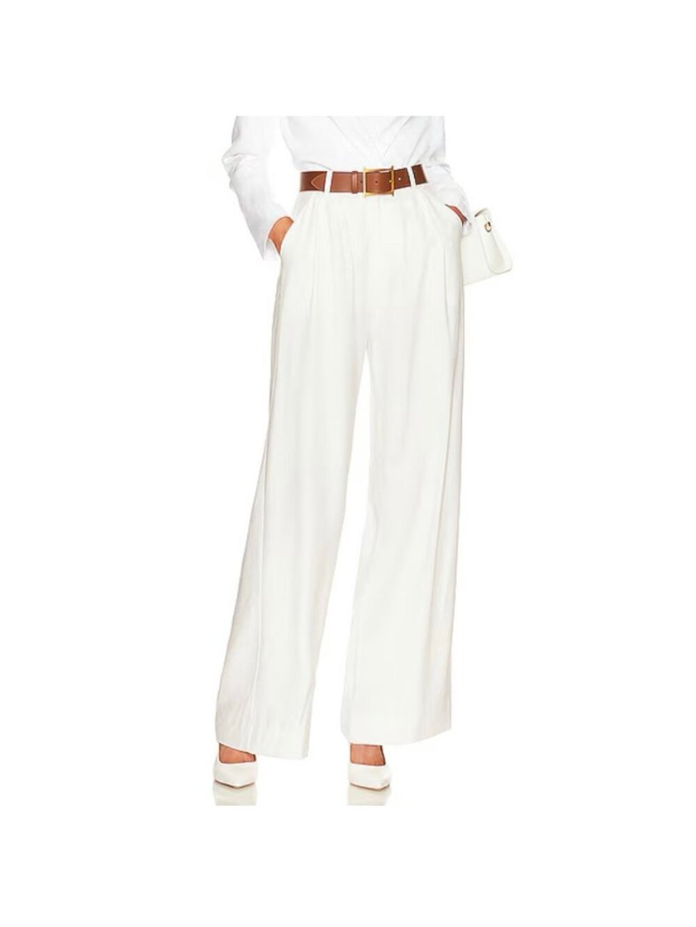 NWT nonchalant label Fabi Wide Leg Pant in White